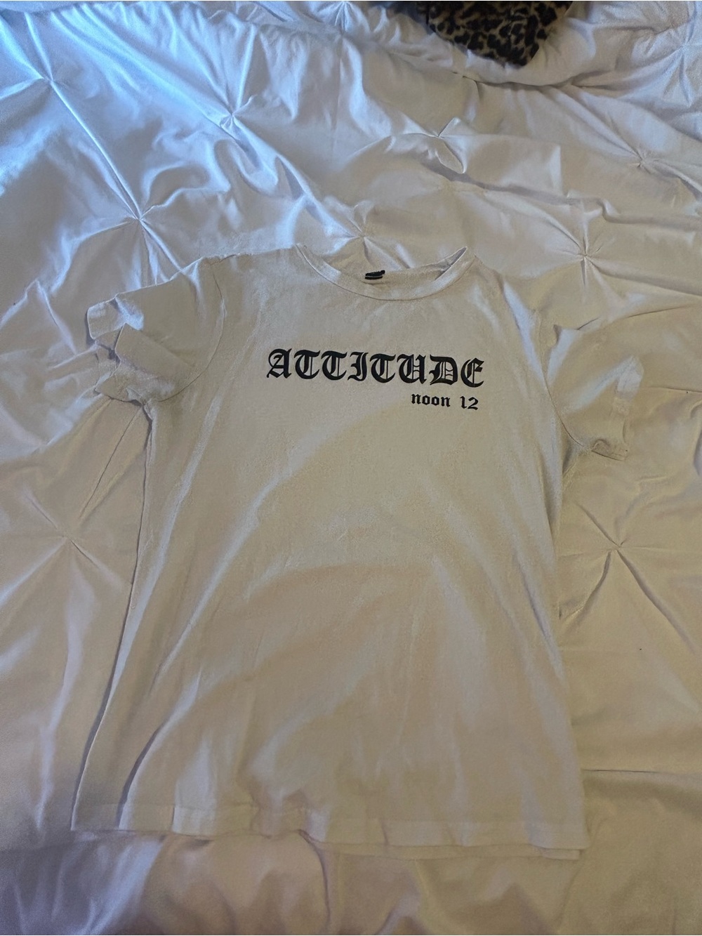Attitude Noon 12 White Graphic Tee